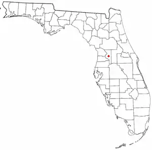 Location of cemetery in Florida