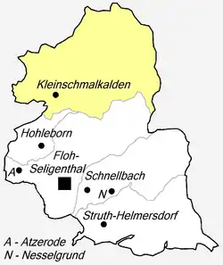 Map of parts of Floh-Seligenthal municipality