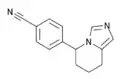 Structure of fadrozole, an aromatase inhibitor for the treatment of breast cancer.