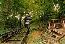 Second Falcon Cliff Lift, derelict and overgrown