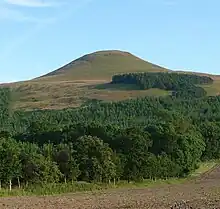 Falkland Hill, also known as one of the Paps of Fife. "Pap" is a term for a human breast, the word also applied to hills resembling them.