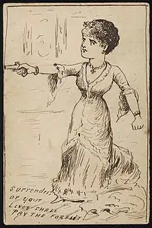 cartoon image of actress Fanny Cathcart