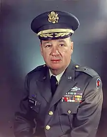 Color photo circa 1970 of Brigadier General Felix L. Sparks in his U.S. Army dress uniform