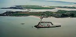 Fenit village, harbour and island.