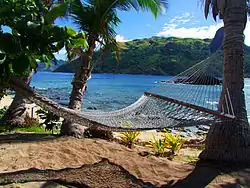 Hammock on the island of Kuata