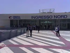 The north entrance of Fiera di Roma.