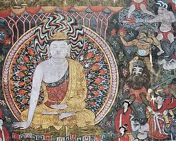 Attack of Mara, 10th century, Dunhuang.