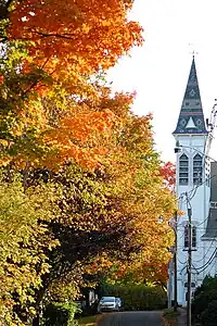 Spire of the First Congregational Church in Georgetown