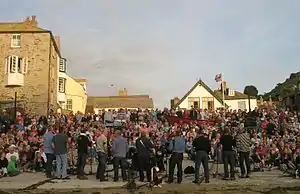 The Fisherman's Friends performing at Port Isaac