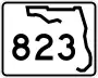 State Road 823 and County Road 823 marker