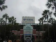 View of the north stands from outside the stadium