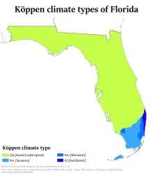 Image 13Köppen climate classification map of Florida. (from Geography of Florida)