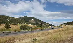 Interstate 70 goes through the community of Floyd Hill.