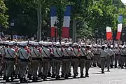 The French Foreign Legion is always last to parade because of its slower marching pace