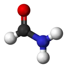 Ball and stick model of formamide