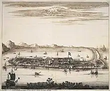 17th century print of Fort Zeelandia