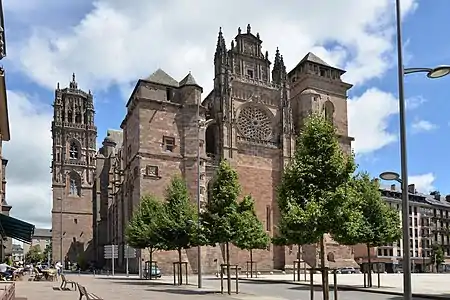 Cathedral viewed from the northwest, with north bell tower at left