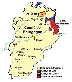 County of Burgundy at the end of the 15th century.