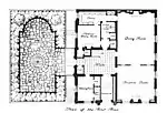 Plan of the Francis F. Palmer House, late 1918. A door in the wall between the house and garden leads down to the service entrance at the basement level.