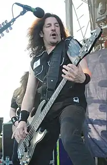 Bello performing with Anthrax in 2015