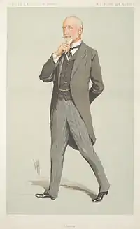 Caricature of Frank Ree by Wallace Hester, published in Vanity Fair, 5 June 1912.