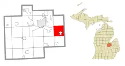 Location within Saginaw County