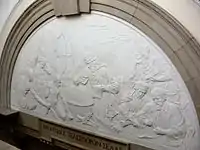 Frieze by the Grand Staircase in the Main Building of Cardiff University. Photograph shown courtesy Jessica Kelly.