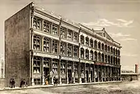 Wholesale warehouses along Front Street, c. 1872