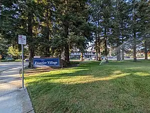 Sign for Frontier Village residential development