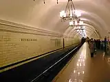 The view of the boarding platform