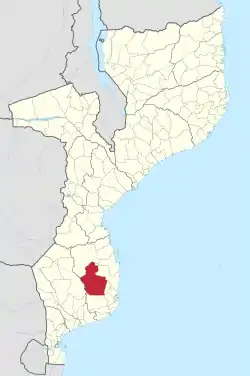 Funhalouro District on the map of Mozambique