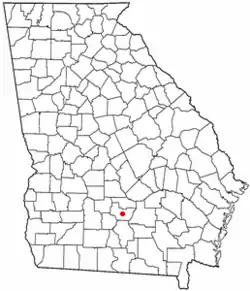 Location of Ocilla, Georgia