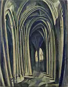 Robert Delaunay, 1909–10, Saint-Séverin No. 3, oil on canvas, 114.1 × 88.6 cm, Solomon R. Guggenheim Museum