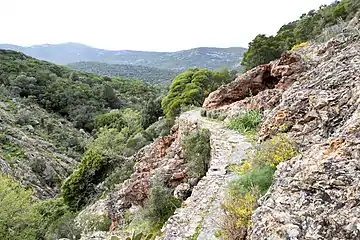 Access path to the dam