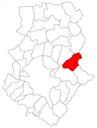 Location in Ilfov County