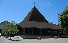 Ganjuran Church of Bantul, Yogyakarta, was built in vernacular Javanese joglo style.