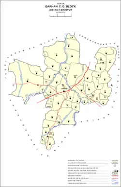 Map of Kaup (#507) in Garhani block