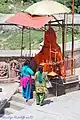 Parvati Goddess at Gaurighat on the Bagmati River, Kathmandu, Nepal