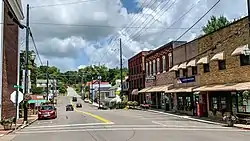 Storefronts along Gay Street in downtown Dandridge