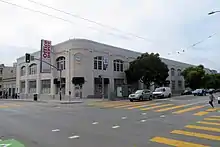 The former carbarn at Arguello Street in 2018