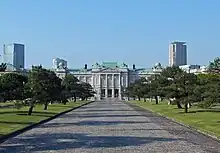 main entrance and garden