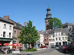 Gembloux town hall square and belfry