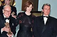 Sigourney Weaver with Georges Cravenne and Alain Delon