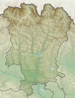 Map showing the location of Asa Managed Reserve