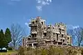 Castle-like structure against blue sky