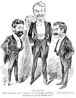 Gilbert, Sullivan and D'Oyly Carte from the 1894 Entr'acte Annual