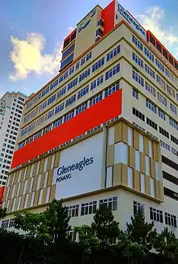 The facade of Gleneagles Hospital Penang