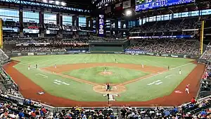 A photograph of a baseball diamond