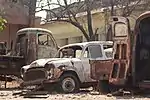 Abandoned cars rusting away