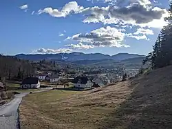 View of Godovič in winter